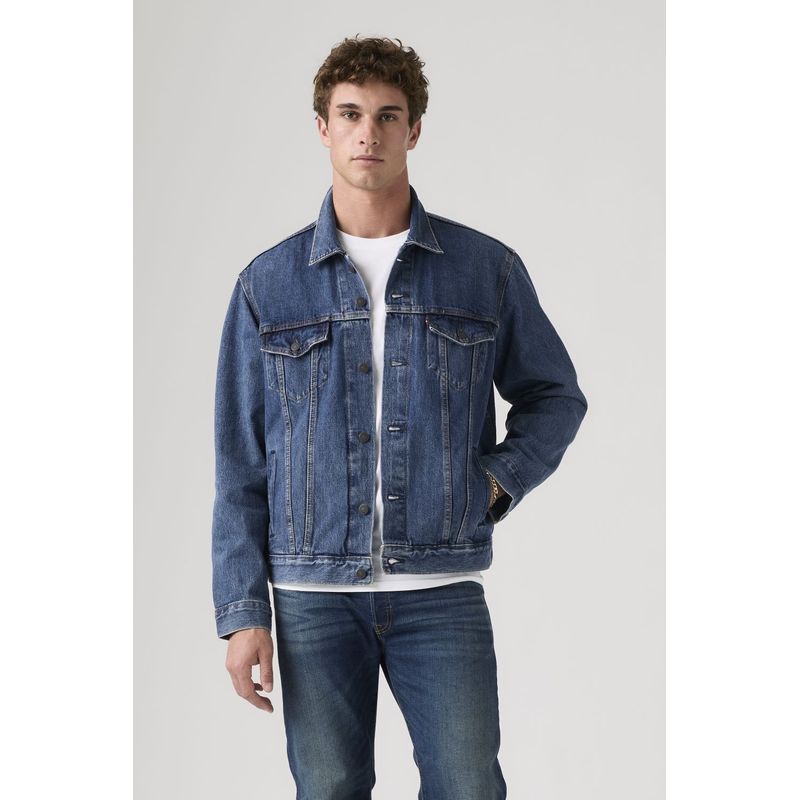 LEVIS - Casaca Hombre Clásica Cuello Punta Azul Levis