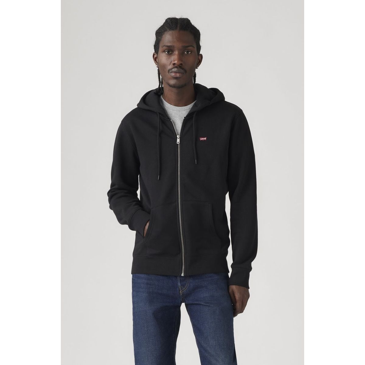 LEVIS - Polerón Hombre Color entero Negro Levis