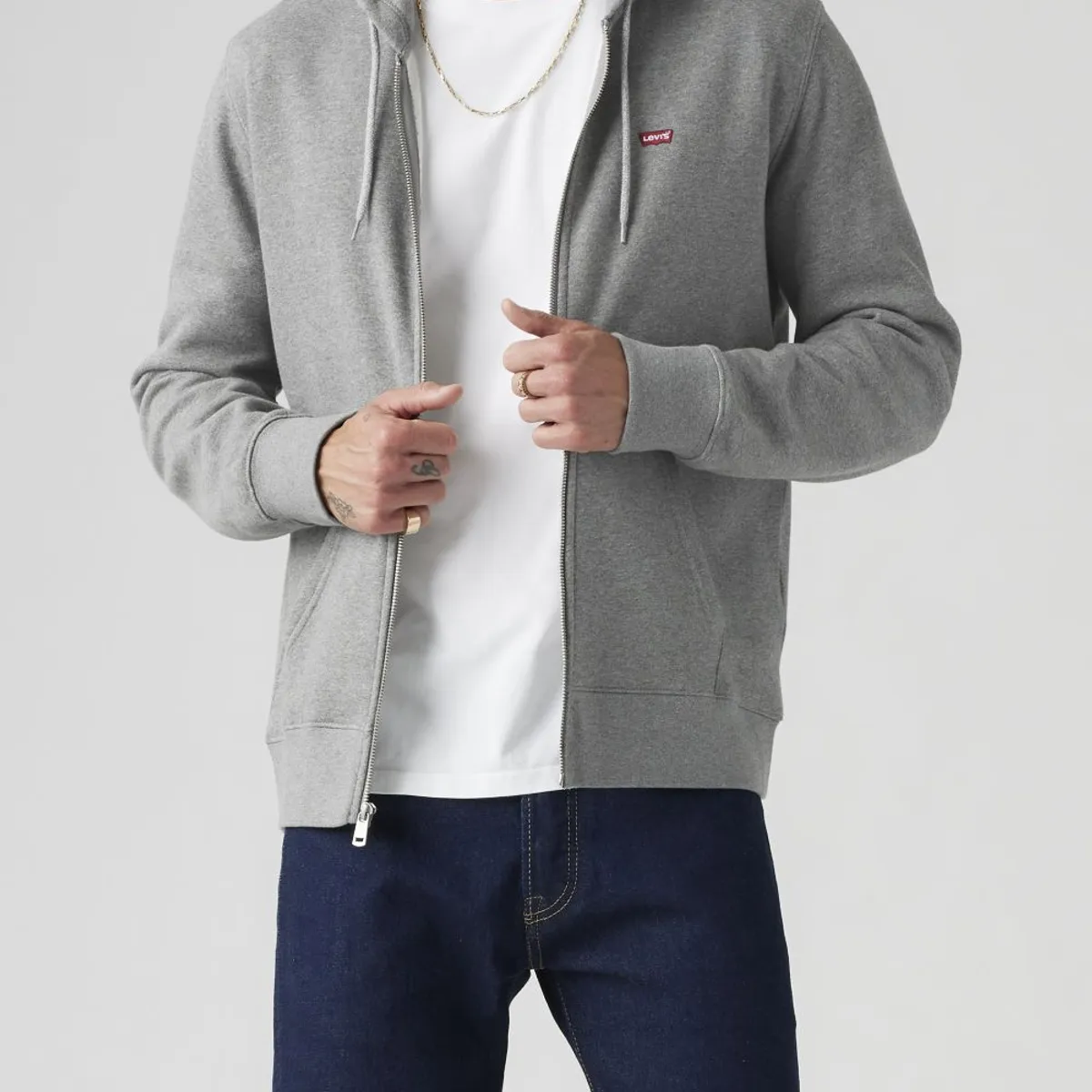 LEVIS - Polerón Hombre Color entero Gris Levis