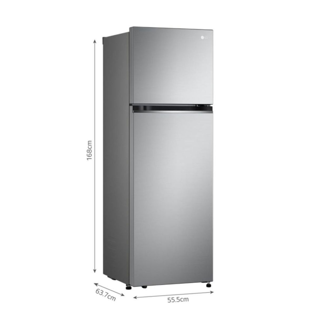 LG - Refrigeradora LG Top Freezer GT26BPP 264L Plateada