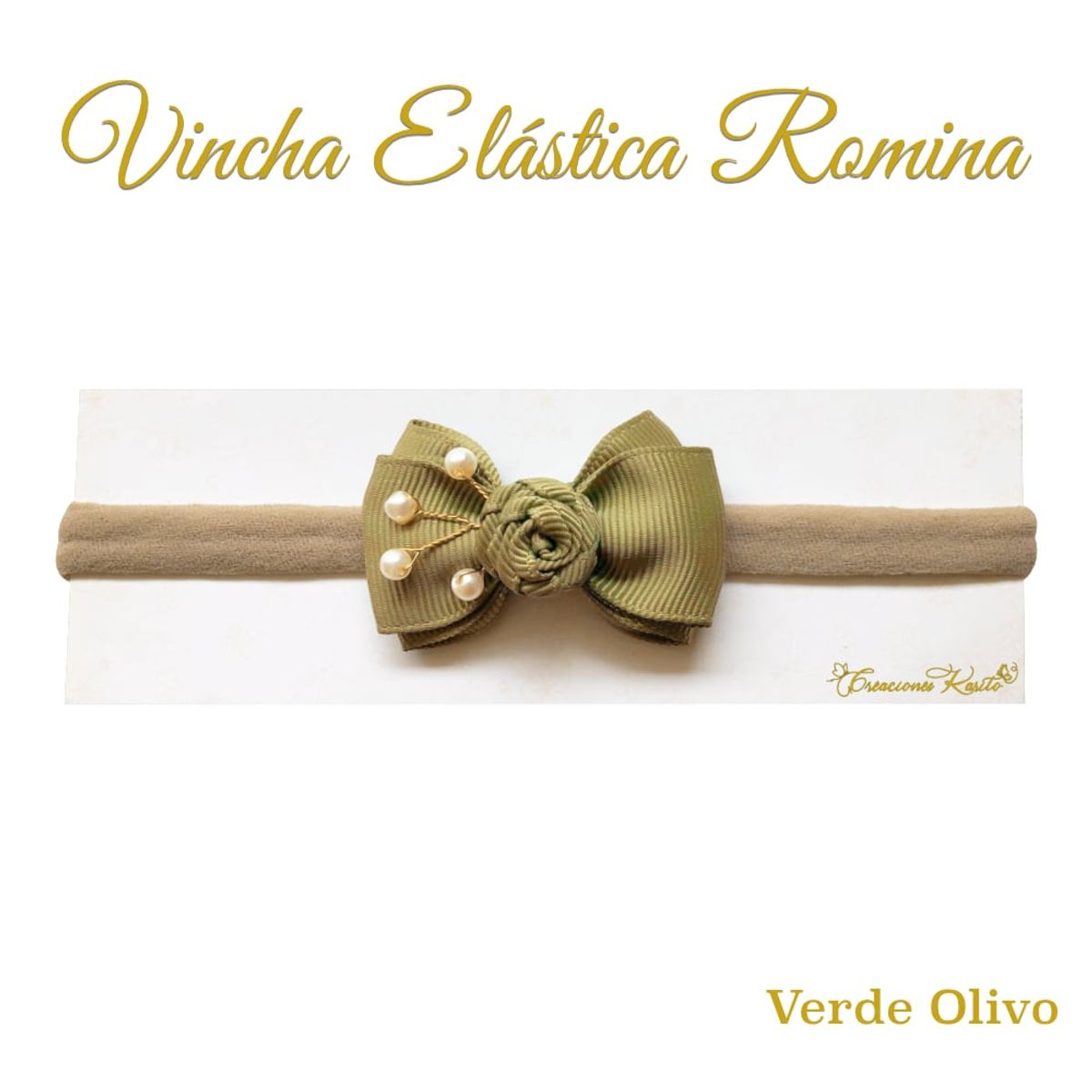 GENERICO - Vincha elástica para bebe modelo Romina