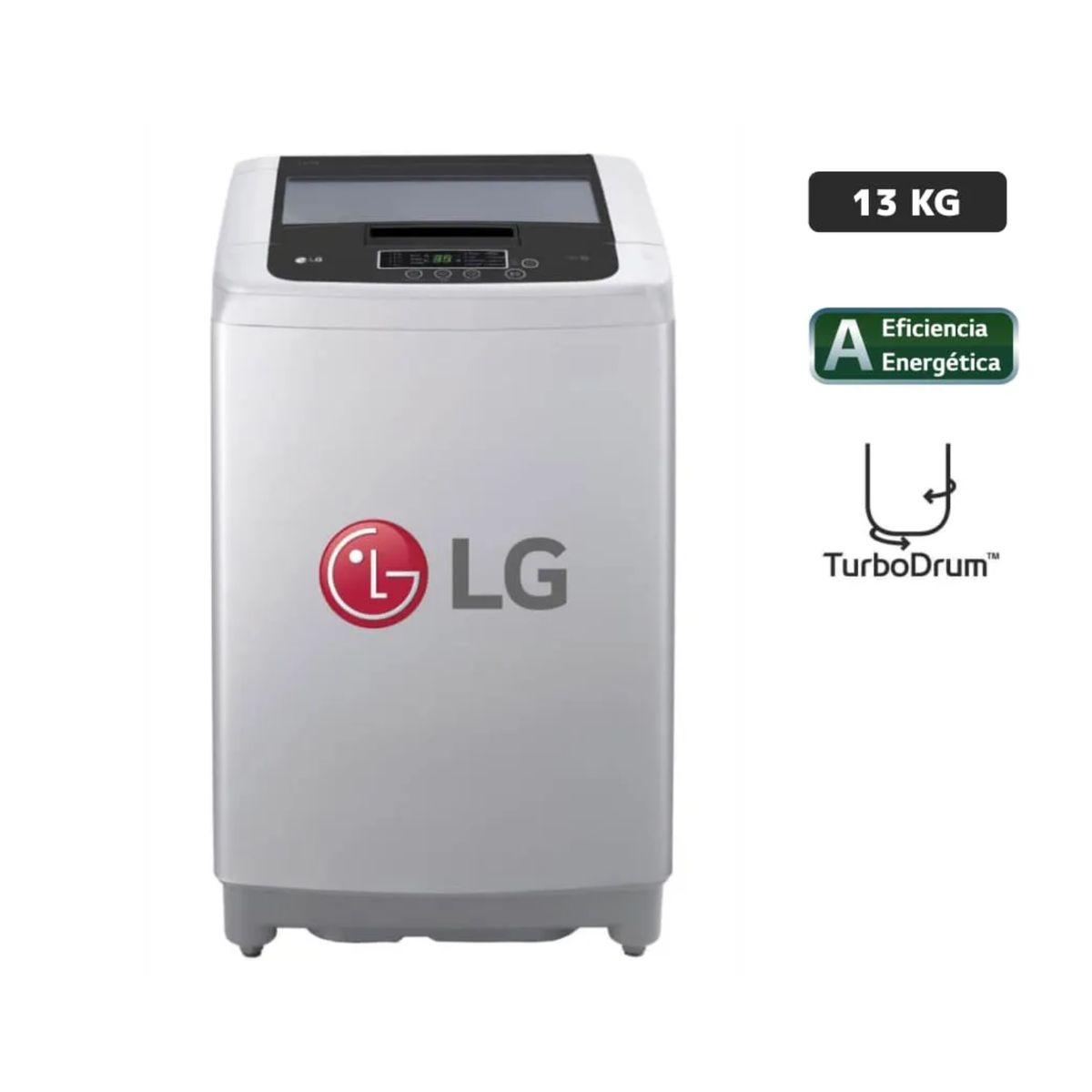 LG - Lavadora LG Carga Superior 13 Kg WT13DPBK Gris