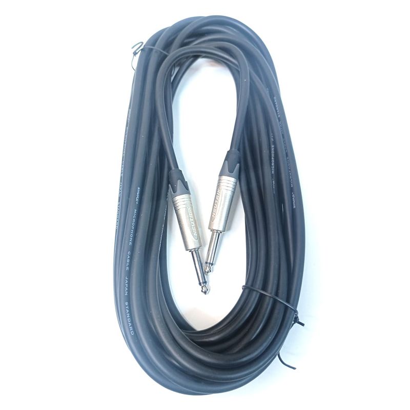 GENERICO - Cable Profesional Plug a plug mono para Guitarra, Bajo, de 10 metros