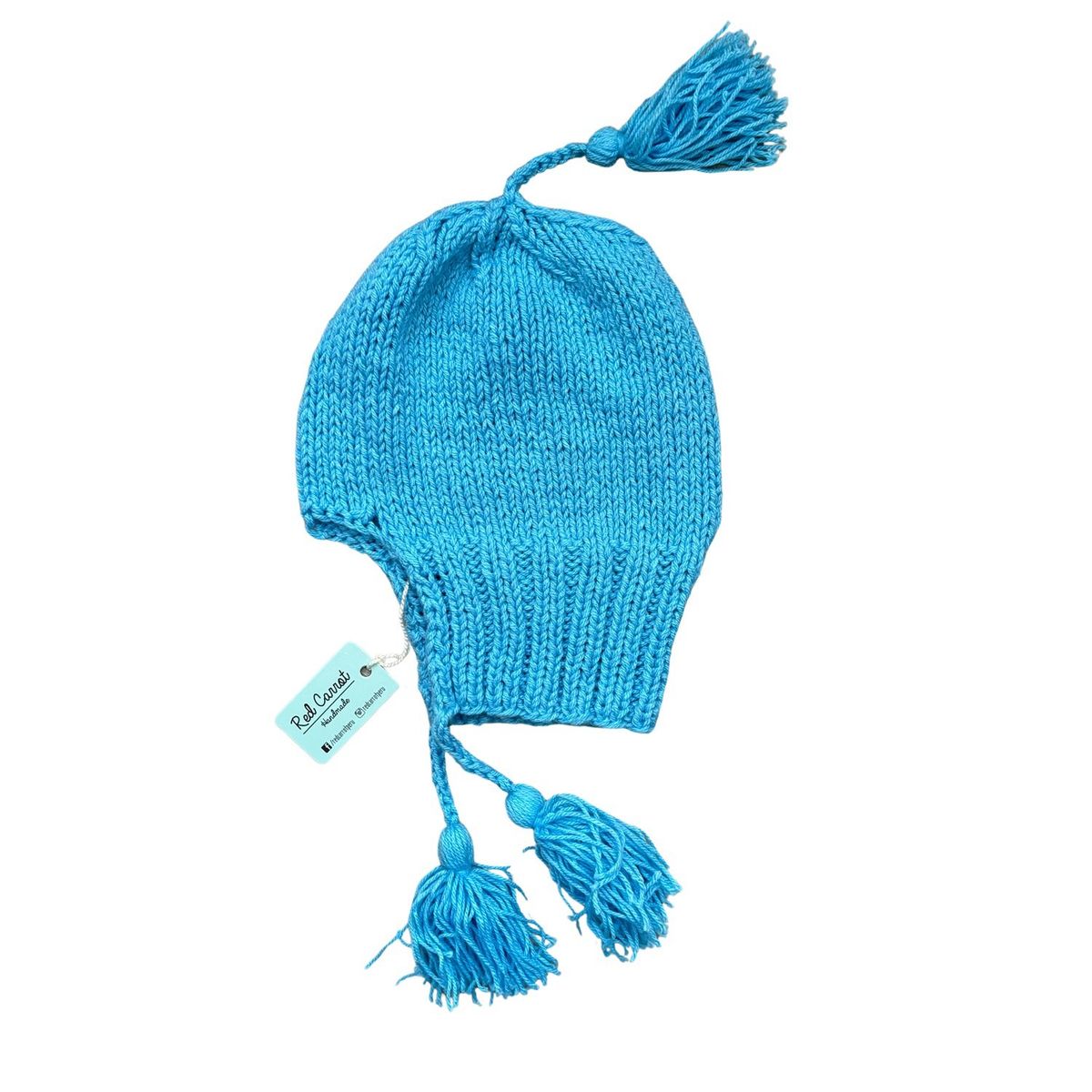 RED CARROT - Chullo tejido color celeste