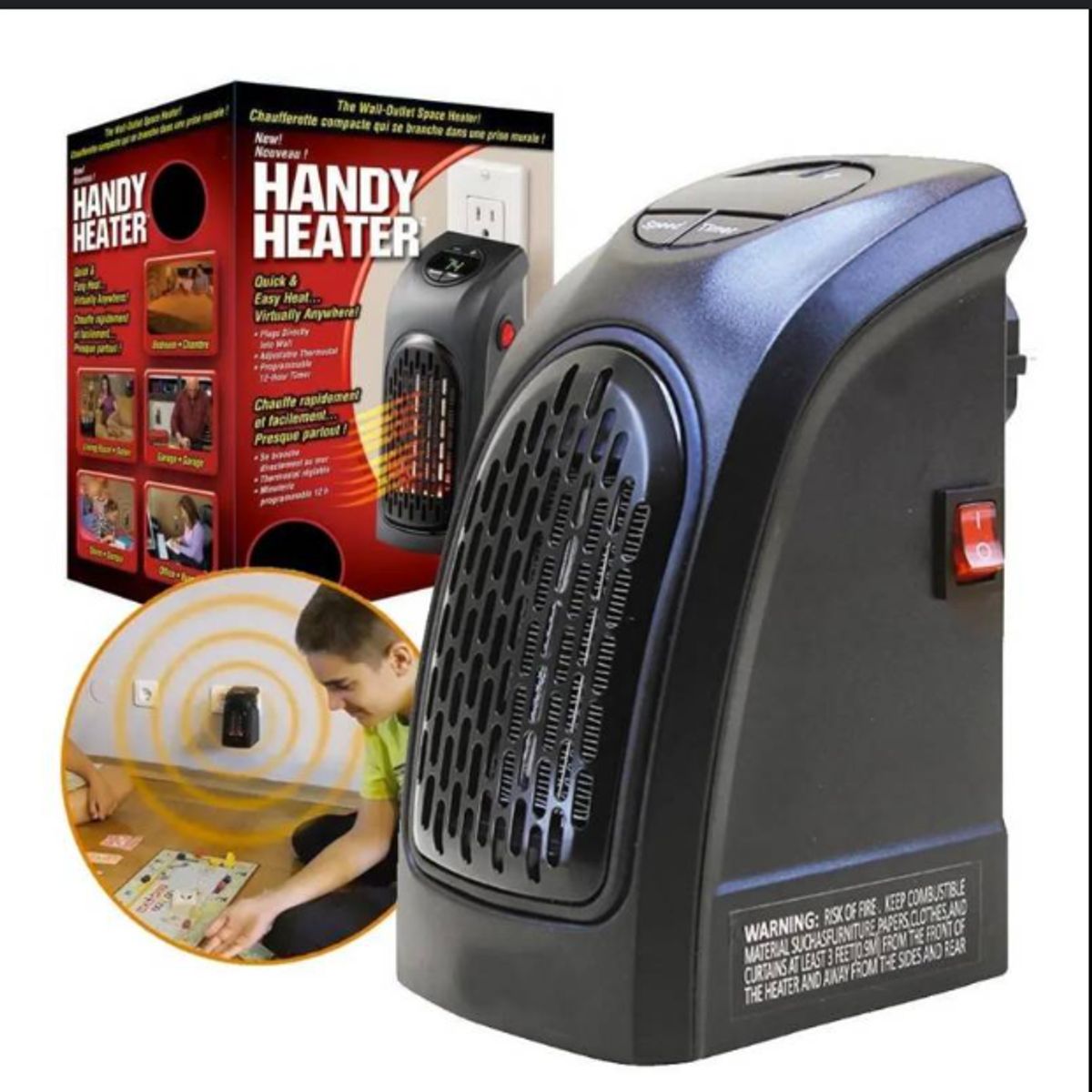 GENERICO - MINI CALEFACTOR HANDY HEATER 400 WATTS
