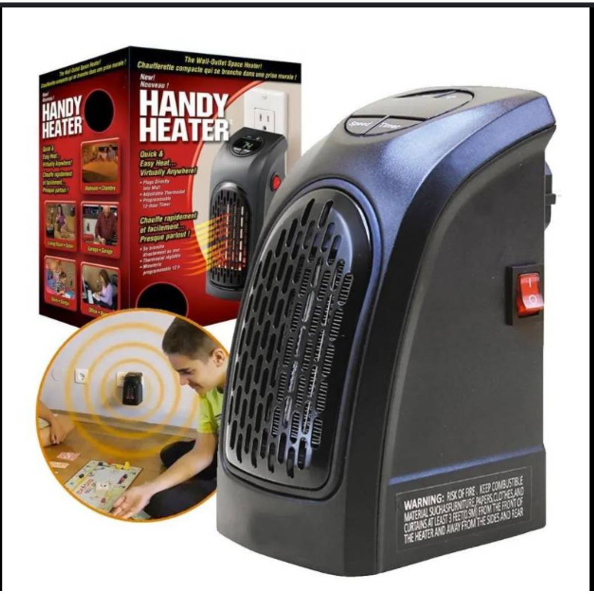 GENERICO - MINI CALEFACTOR HANDY HEATER 400 WATTS