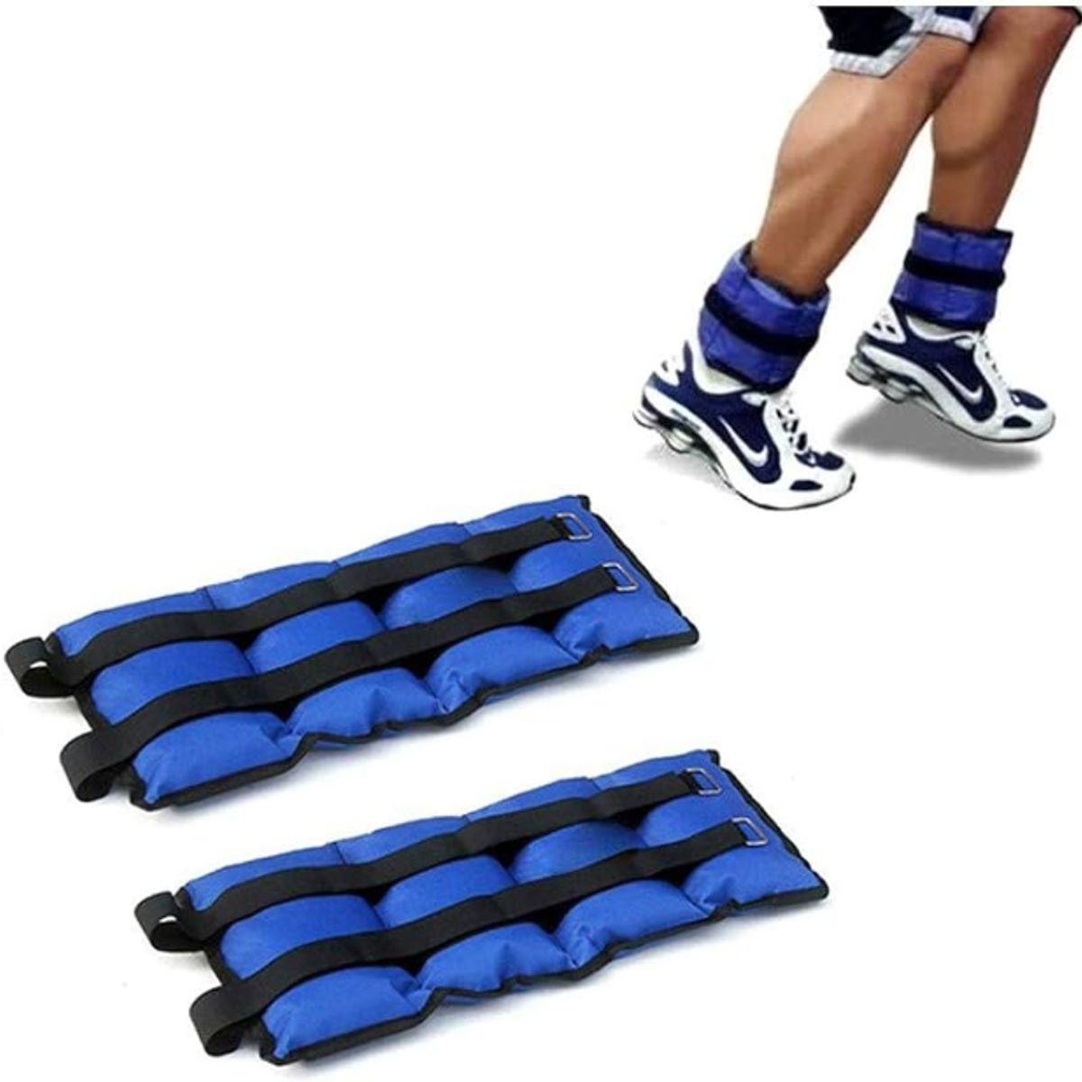 GENERICO - Tobillera yo muñequera de 1kg cu - negro y celeste