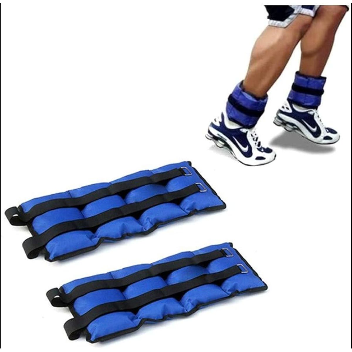 GENERICO - Tobillera yo muñequera de 1kg cu - negro y celeste