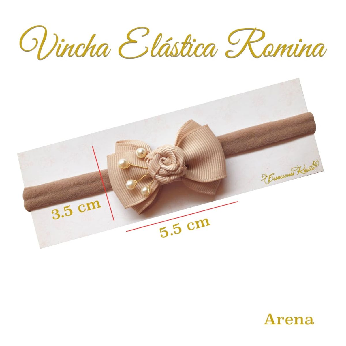 GENERICO - Vincha para bebé modelo Romina Pack de dos