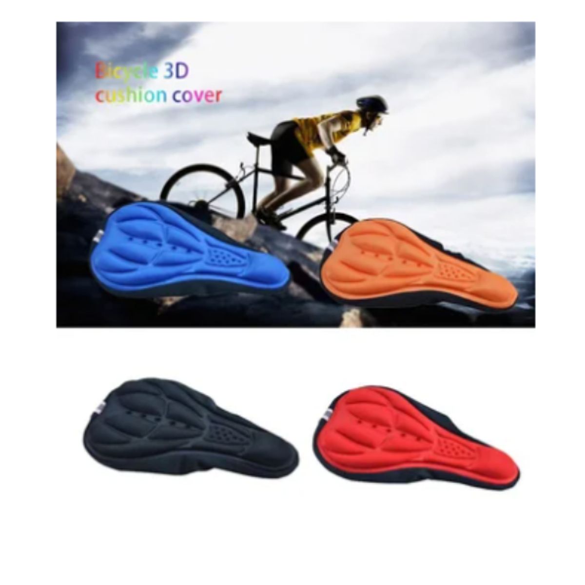 GENERICO - Forro Asiento Silicona Bicicleta Aerodinamico Gel Azul