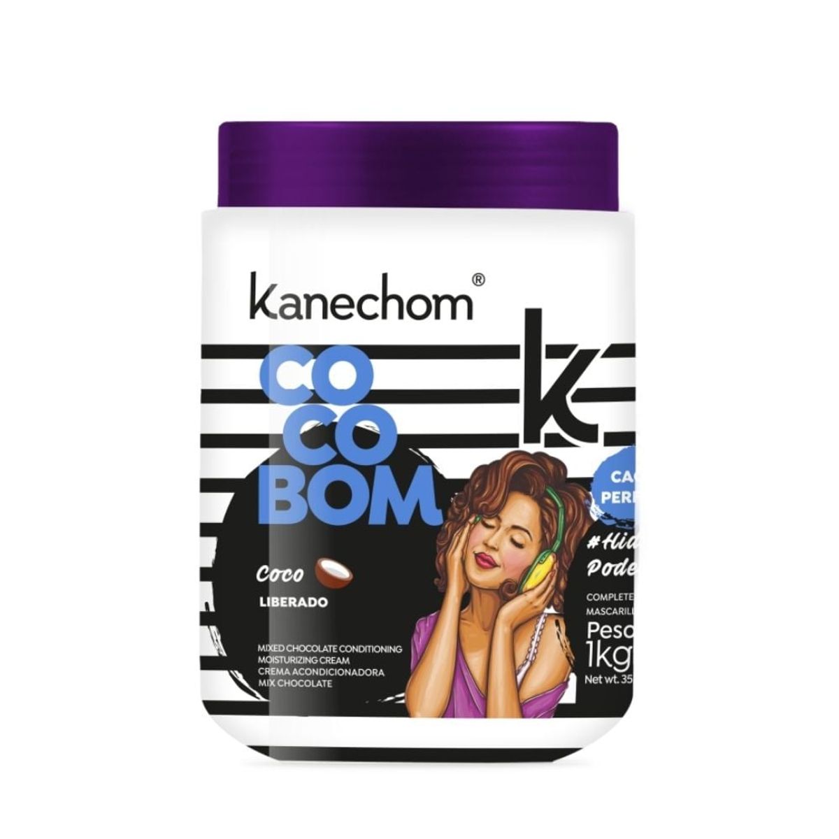 KANECHOM - Máscara Capilar Condicionante Coco Bom Kanechom 1kg