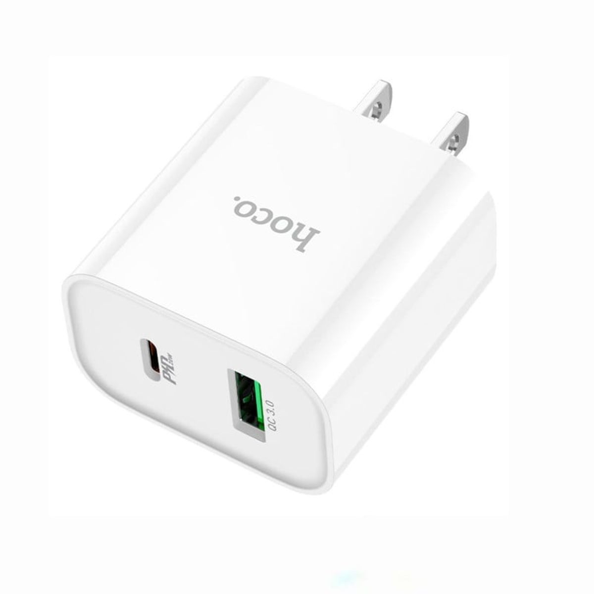HOCO - Cargador de pared “C80 Plus Rapido” PD + QC30 US set con cable