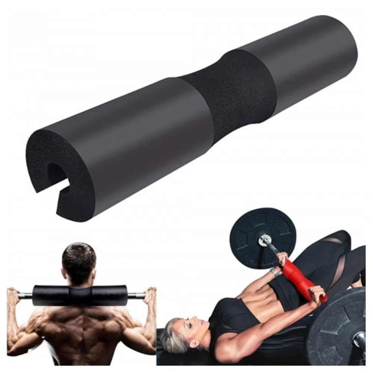 GENERICO - Almohadilla Suave para Barra  GYM Negro