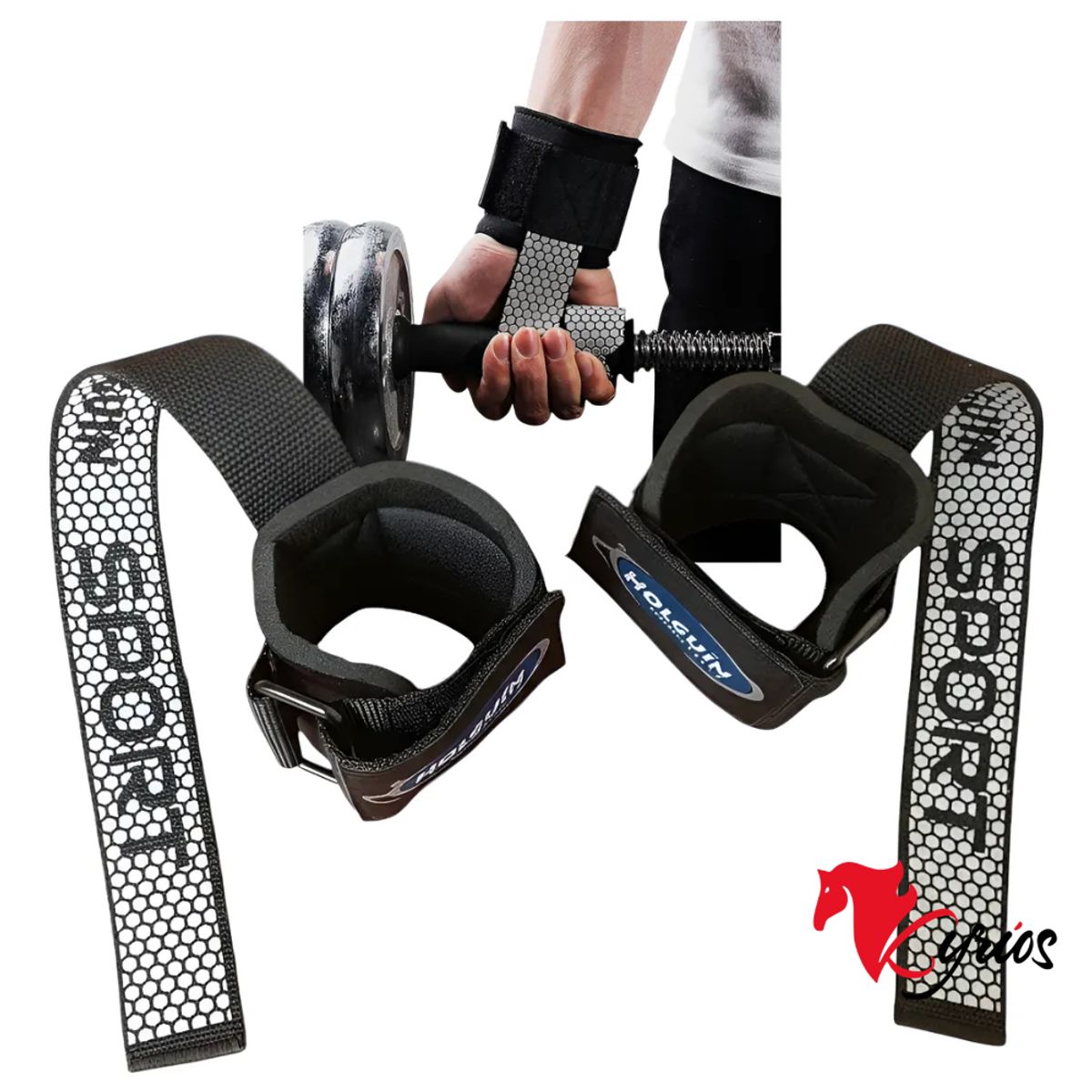 GENERICO - STRAP CON ANTIDESLIZANTE Y MUÑEQUERA DE POTENCIA MARCA HOLGUIN