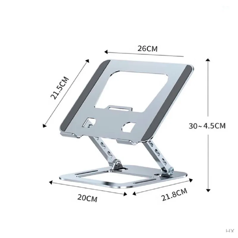 GENERICO - Soporte Base Para Laptop Tablet Aluminio Graduable Alta Calidad