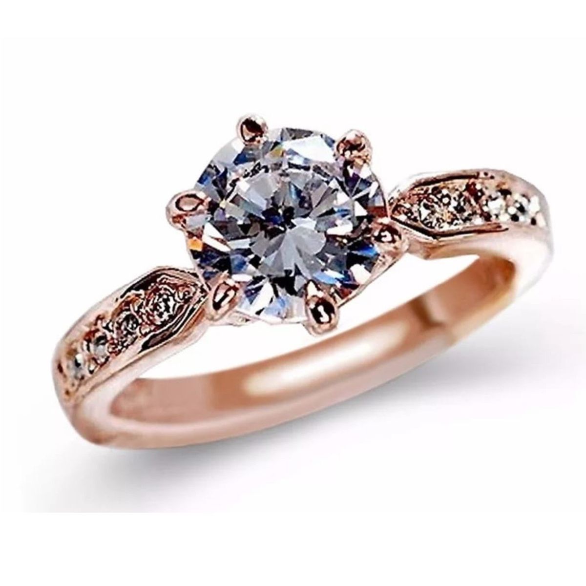 GENERICO - Aro Promesa Imperial Deluxe Bañado Oro 18K San Valentin Genieka