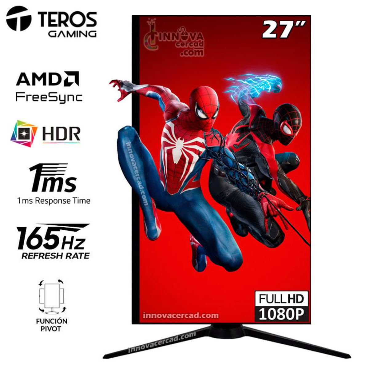 TEROS GAMING - Monitor Teros Gaming 27 Full HD 165Hz 1Ms AMD FreeSync Pivot.