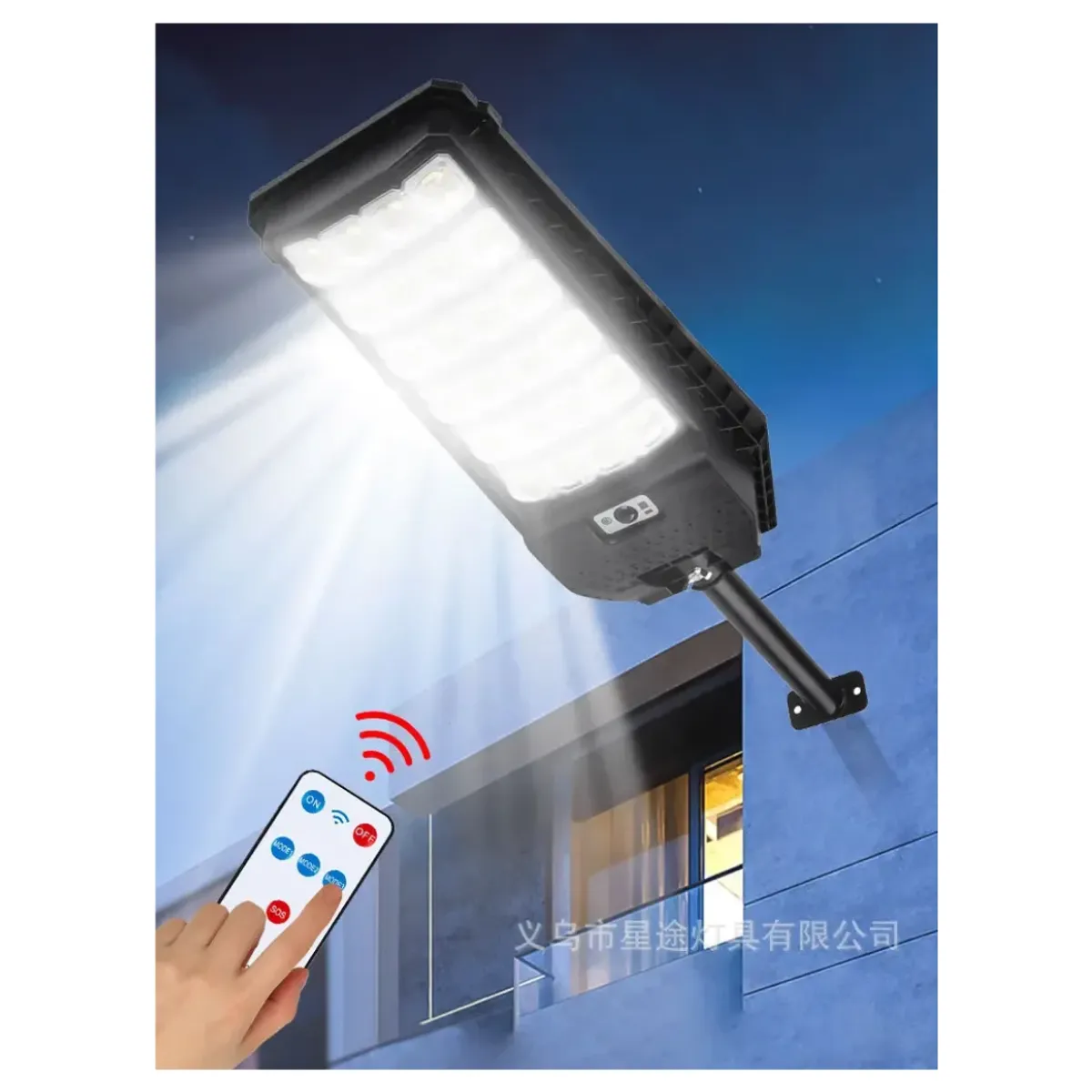 GENERICO - Farola Con Panel Solar Lampara Impermeable con Sensor Movimiento