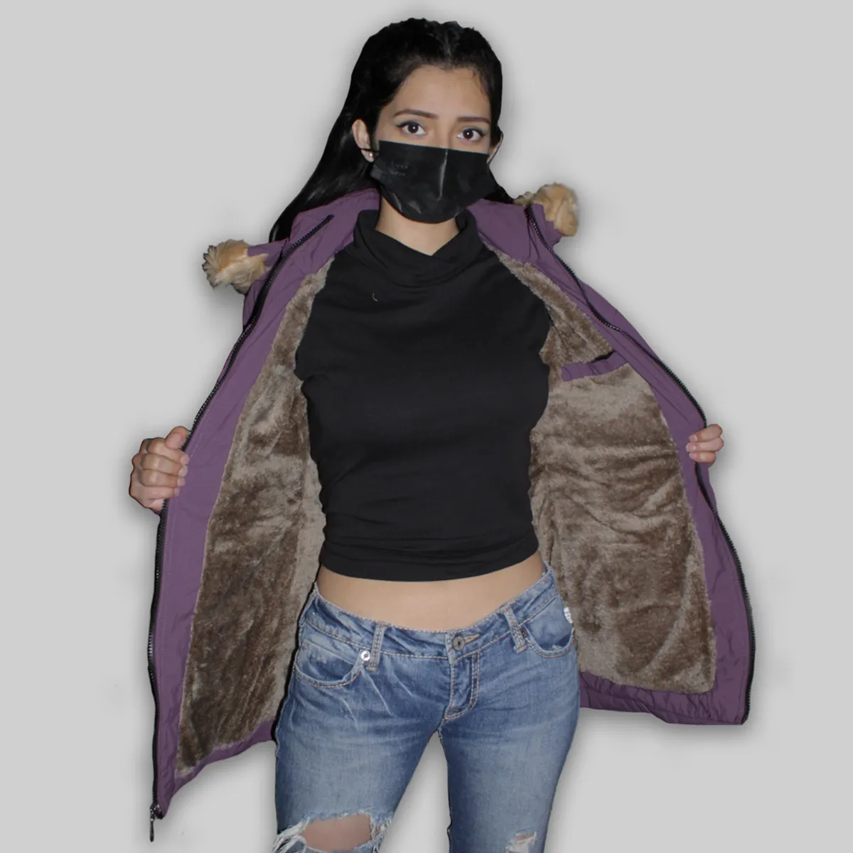 GENERICO - Casaca Parka Abrigo de Invierno para Mujer