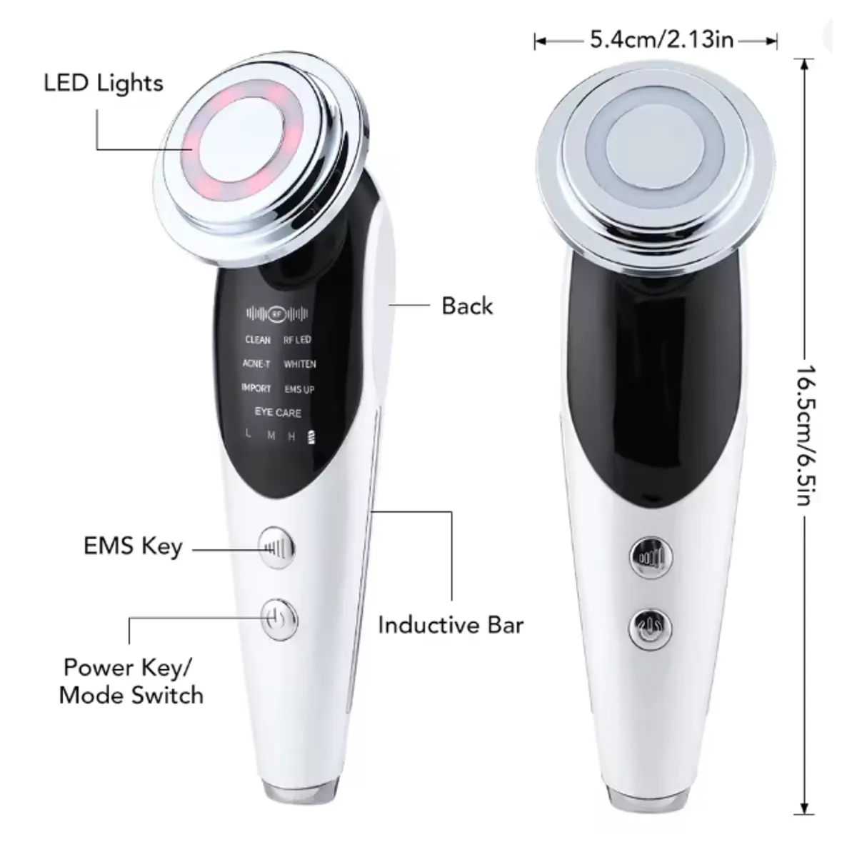 GENERICO - Limpiador Facial, estiramiento Antiarrugas 7 en 1, Radiofrecuencia