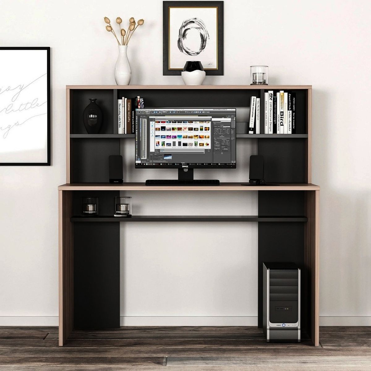 GENERICO - Escritorio Melamina Gales-Negro 120m