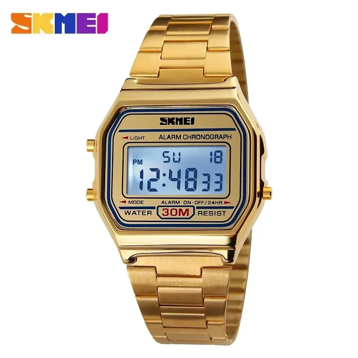 SKMEI - Reloj Skmei 1123 Dorado Correa Acero