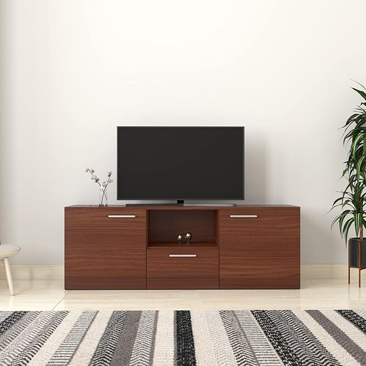 GENERICO - Mesa de Tv 65 Pulgadas Melamina Cerezo