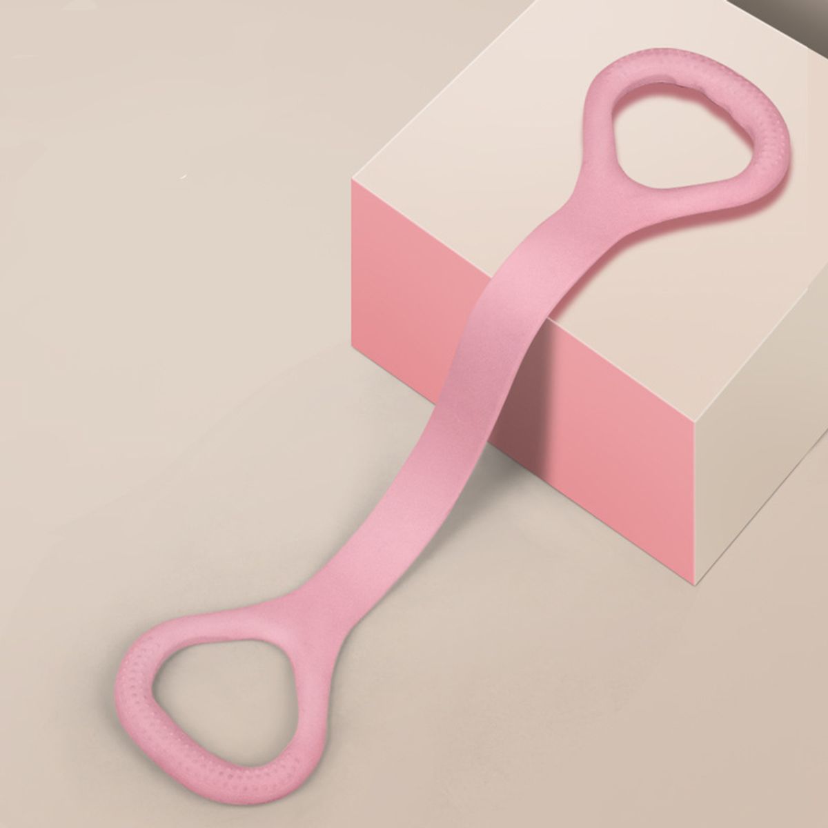 GENERICO - Yoga Fitness Banda Elástica de Silicona Forma 8 Rosado