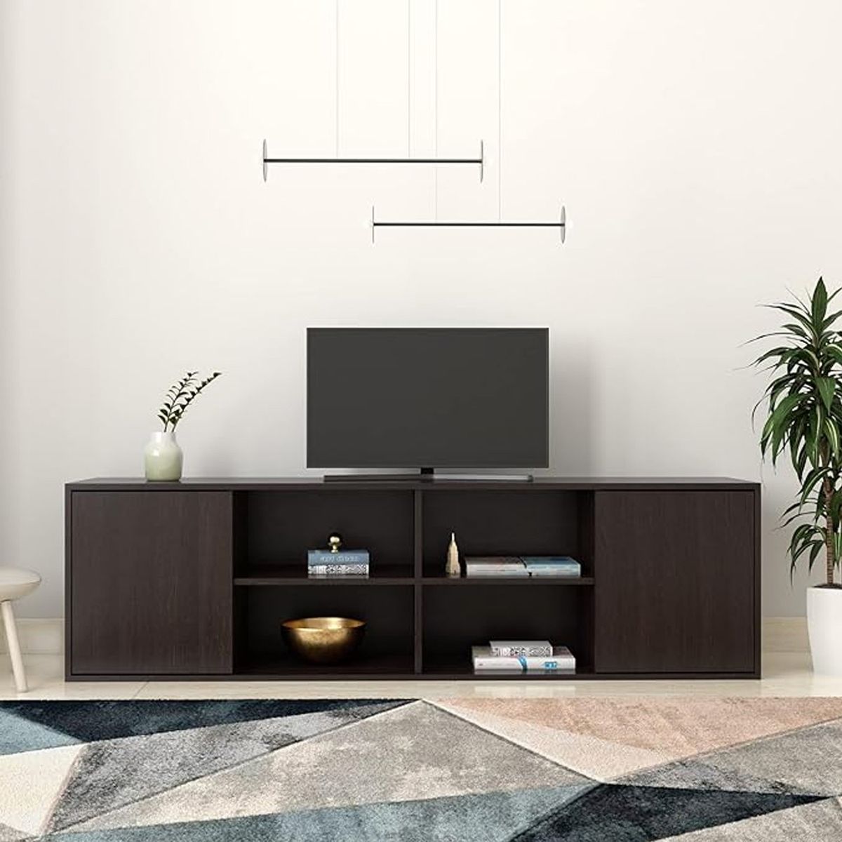 GENERICO - Mesa de Tv 65 Pulgadas Melamina Wengue