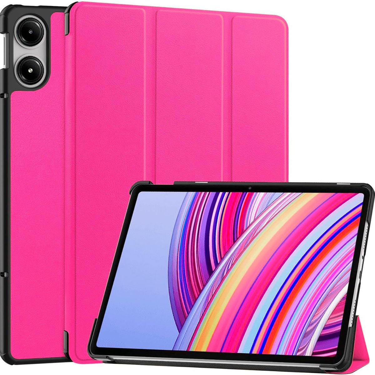 FUNDAANTIGOLPES - Funda Bookcover para Tablet Xiaomi Redmi Pad Pro de 12.1" 2024 Fucsia