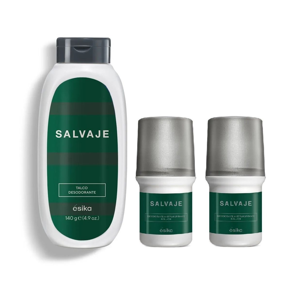 ESIKA - Set SALVAJE - Talco y Desodorante para Hombre