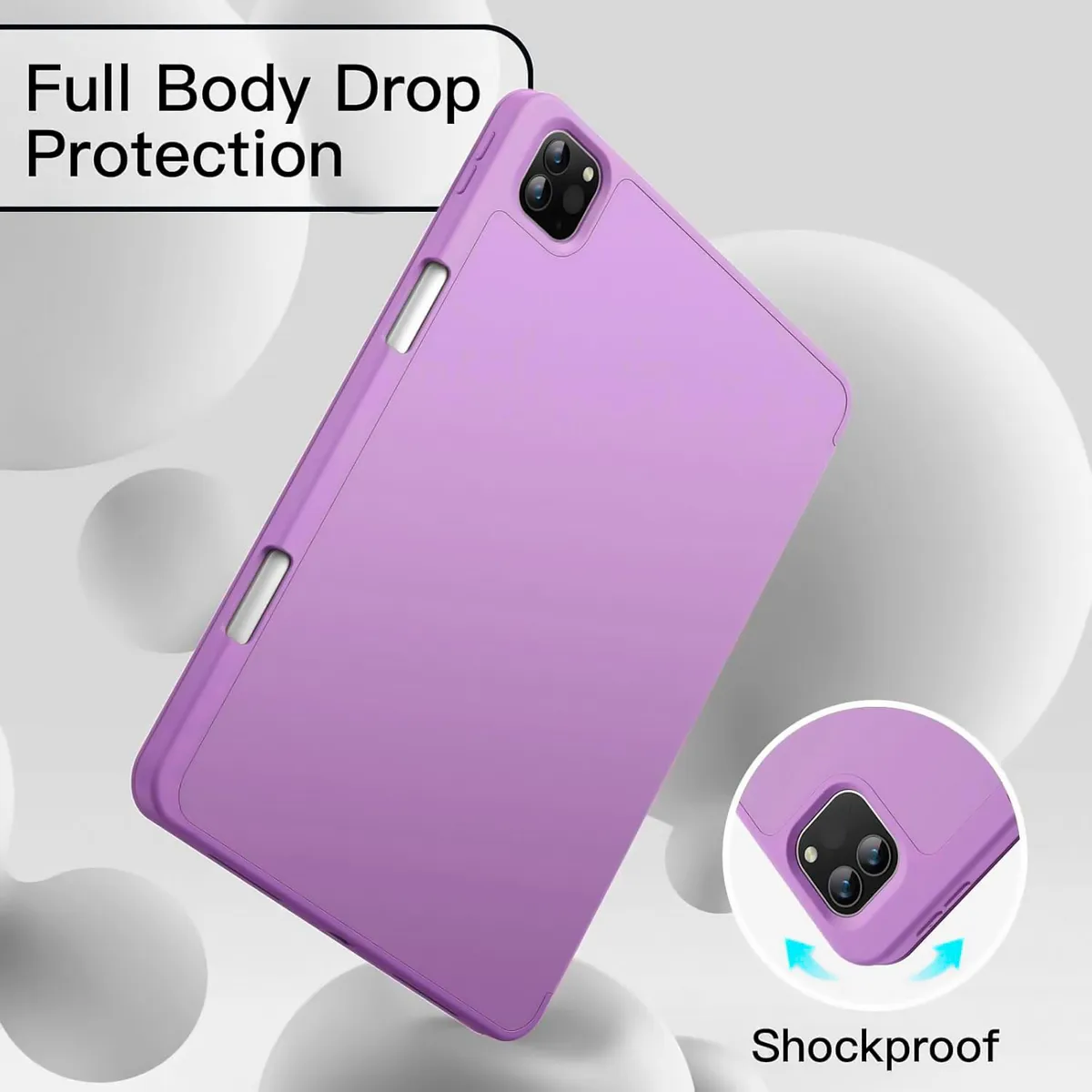 FUNDAANTIGOLPES - Funda Smart Cover con Porta Lapiz para IPAD PRO 11" 2024 LILA