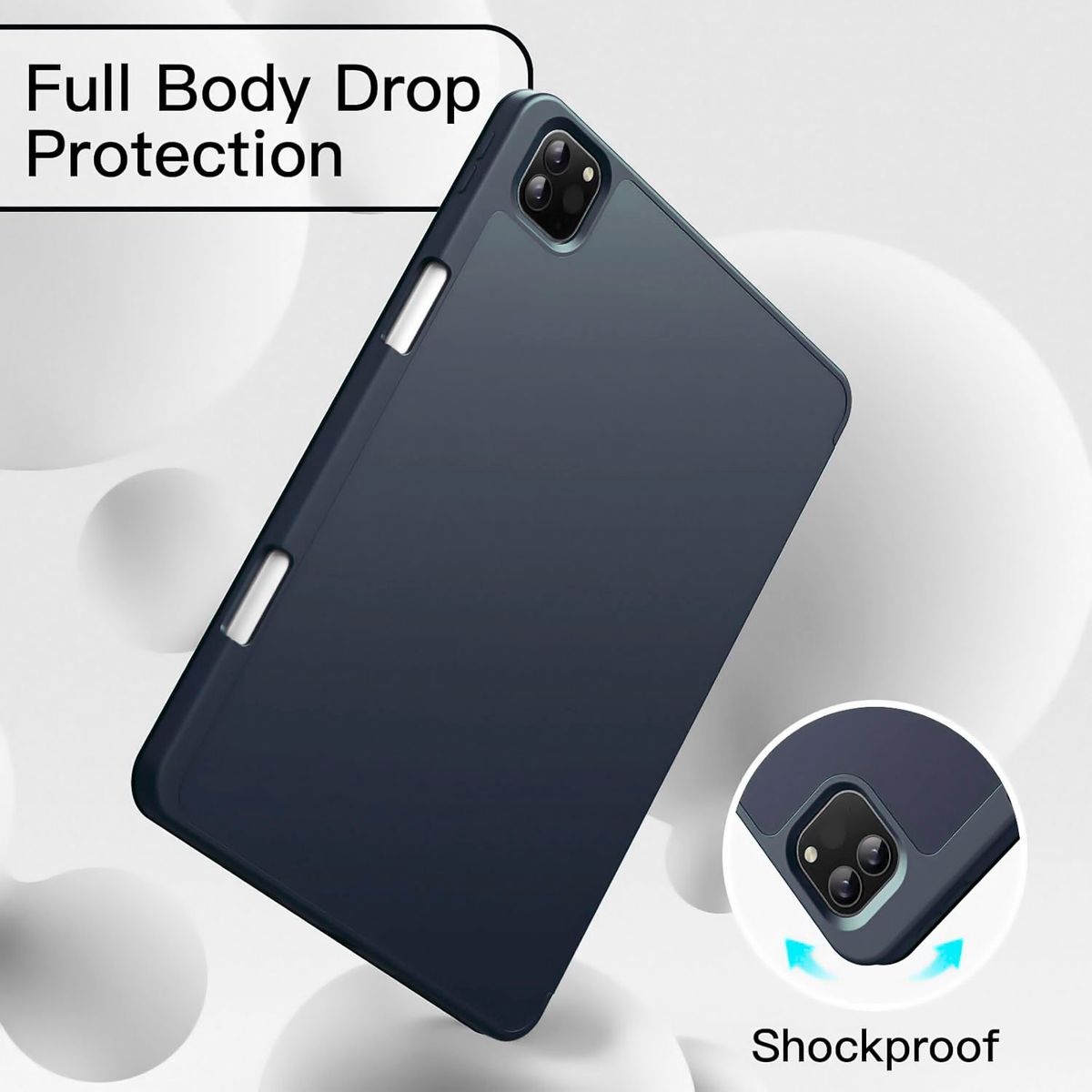 FUNDAANTIGOLPES - Funda Smart Cover con Porta Lapiz para IPAD PRO 11" 2024 AZUL