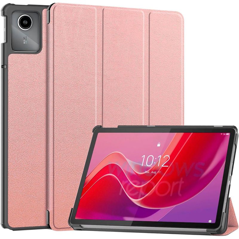 FUNDAANTIGOLPES - Funda Bookcover para Tablet Lenovo M11 Palo Rosa