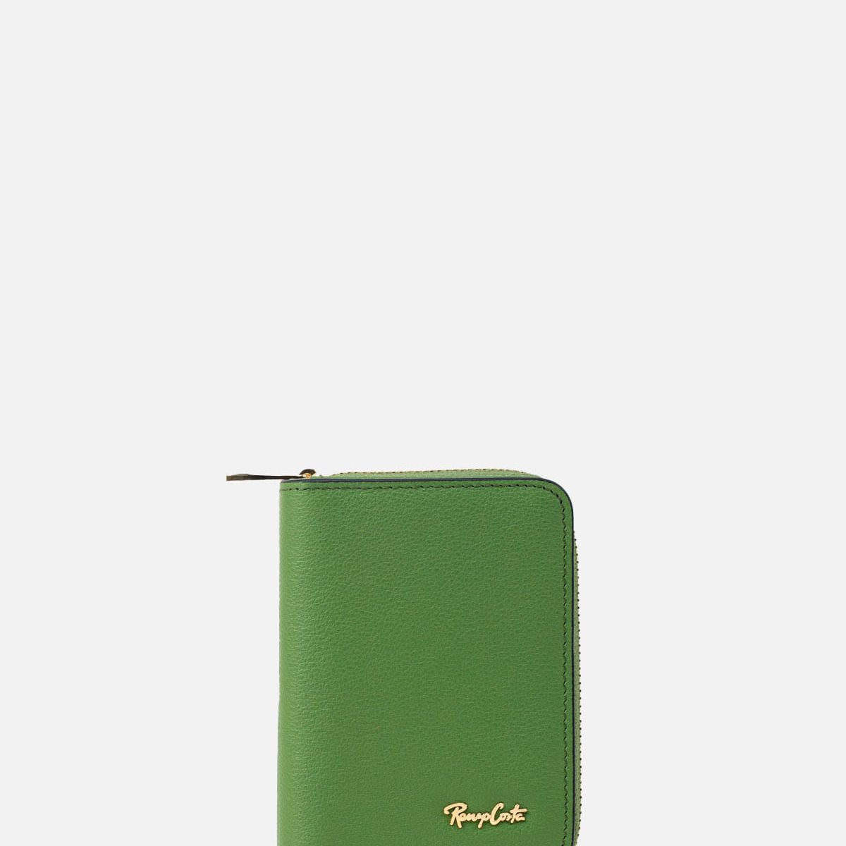 RENZO COSTA - MONEDERO CON TARJETERO EN CUERO GRABADO