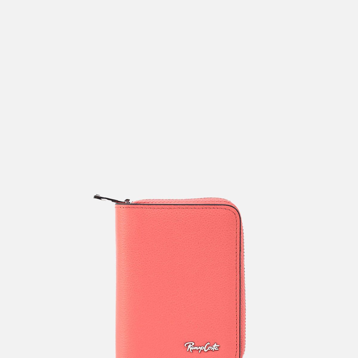 RENZO COSTA - MONEDERO CON TARJETERO EN CUERO GRABADO