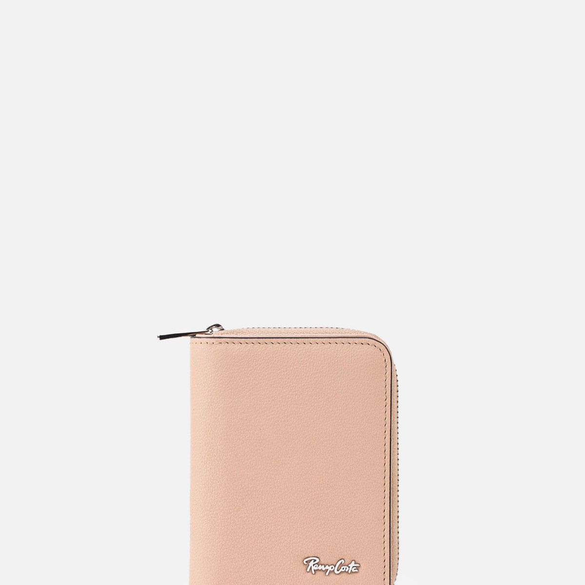 RENZO COSTA - MONEDERO CON TARJETERO EN CUERO GRABADO