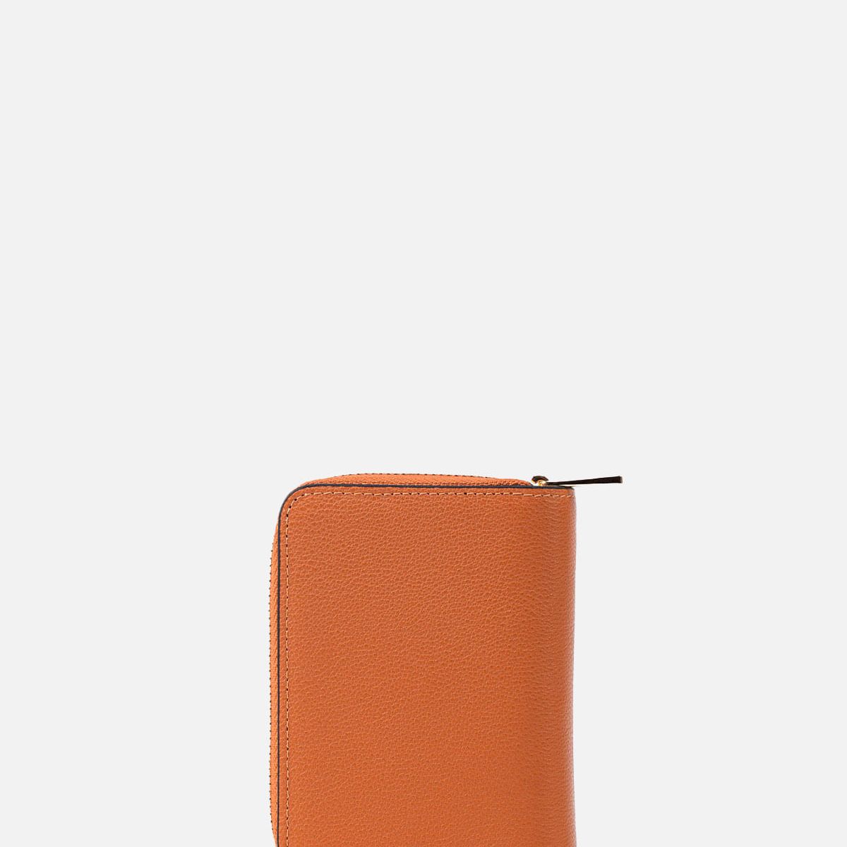 RENZO COSTA - MONEDERO CON TARJETERO EN CUERO GRABADO