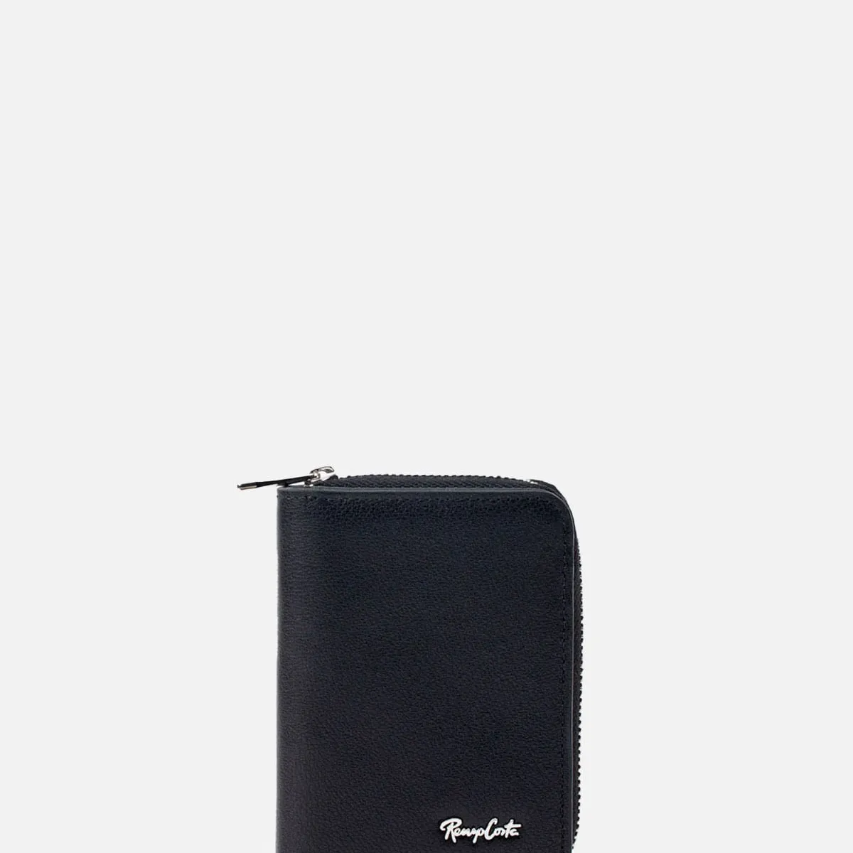 RENZO COSTA - MONEDERO CON TARJETERO EN CUERO GRABADO