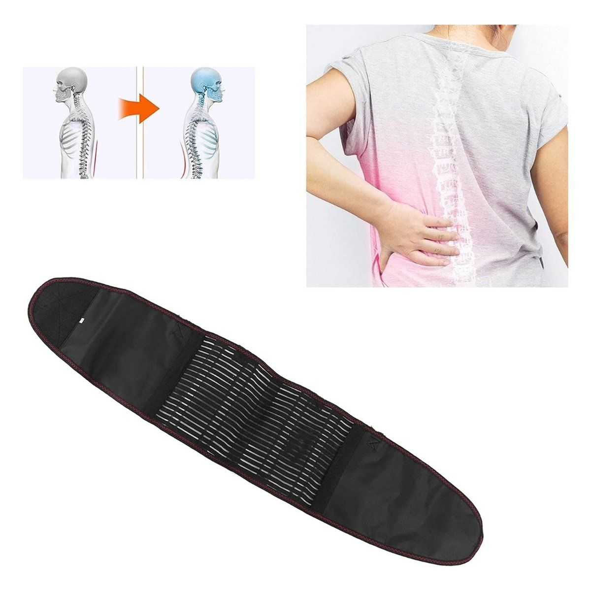 ZIMRAHYG - Faja Soporte Lumbar Dolor Espalda Cintura Elástica Ballenada Talle M