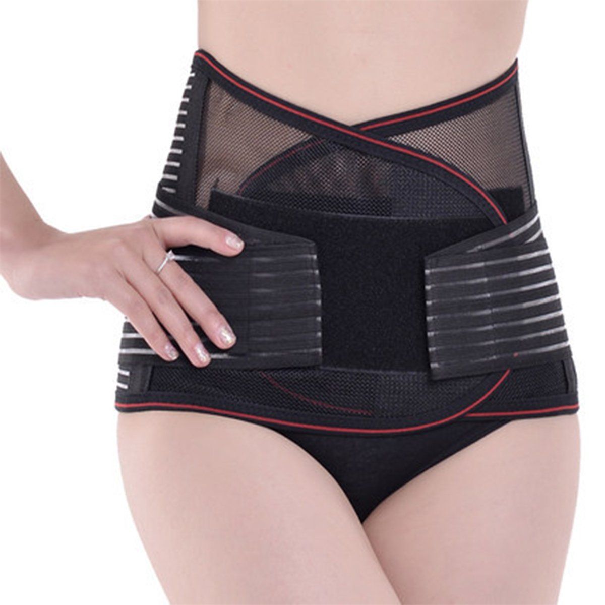 ZIMRAHYG - Faja Soporte Lumbar Dolor Espalda Cintura Elástica Ballenada Talle XL