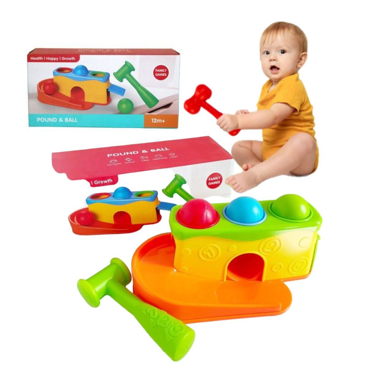 GENERICO - Juguete De Bebe Sensorial Didactico Encaje Con Martillo