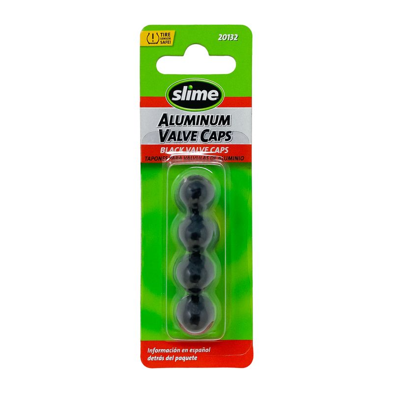 SLIME - Tapas de válvulas de neumáticos de aluminio anodizado negro