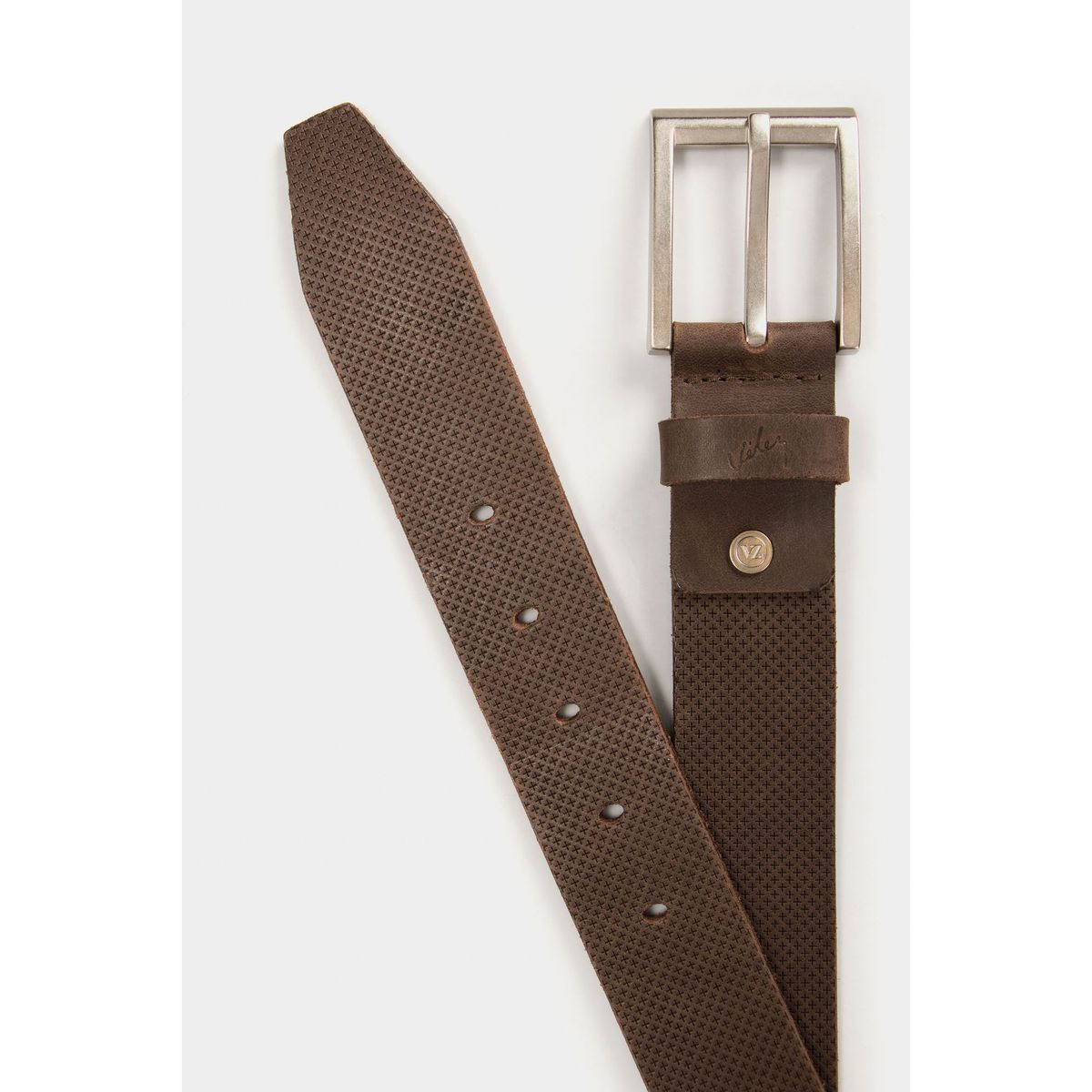 VELEZ - Vélez Cinturón Unifaz Kiat De Cuero Para Hombre Placa Café