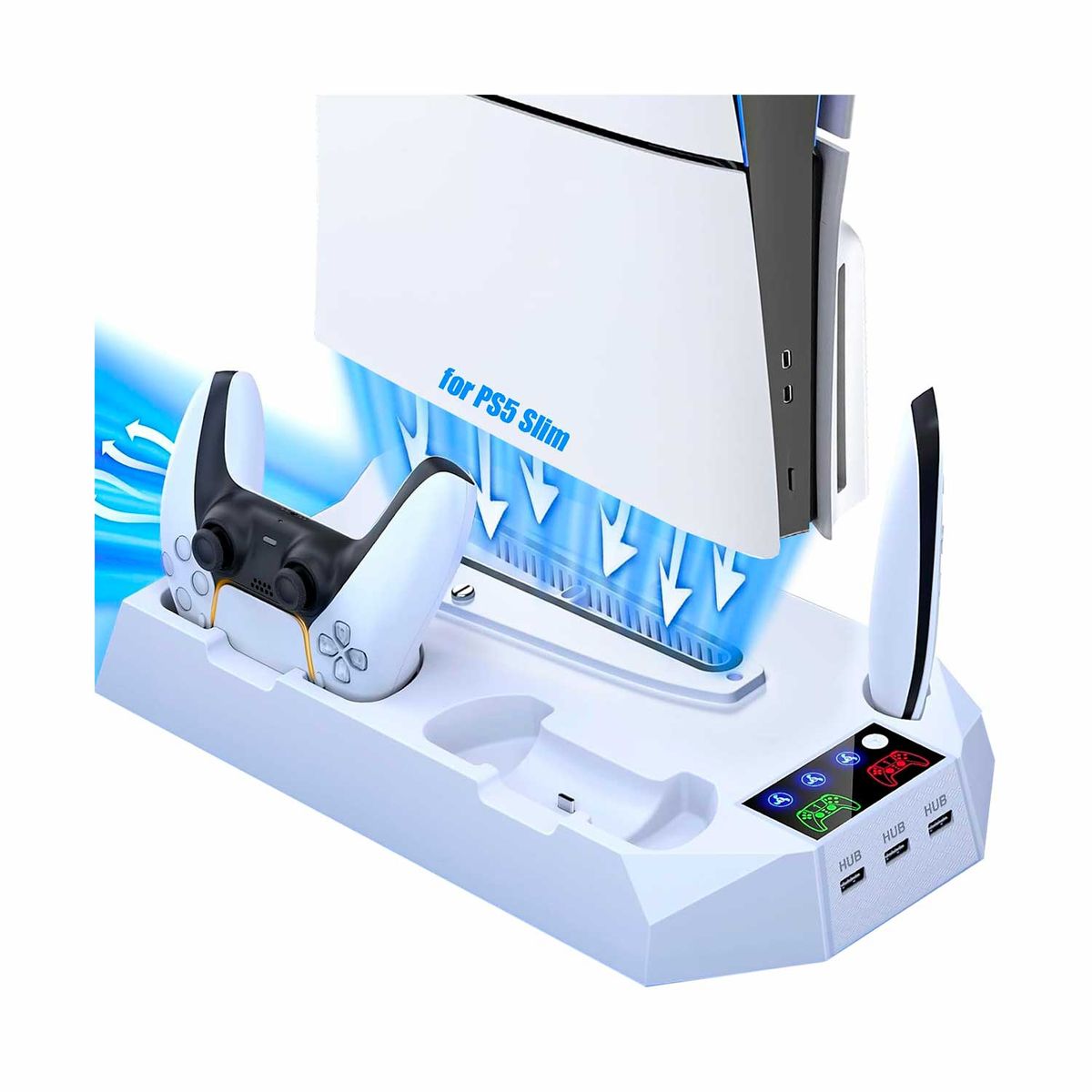 GENERICO - Soporte De Refrigeración Led Con Controlador De Carga Blanco.