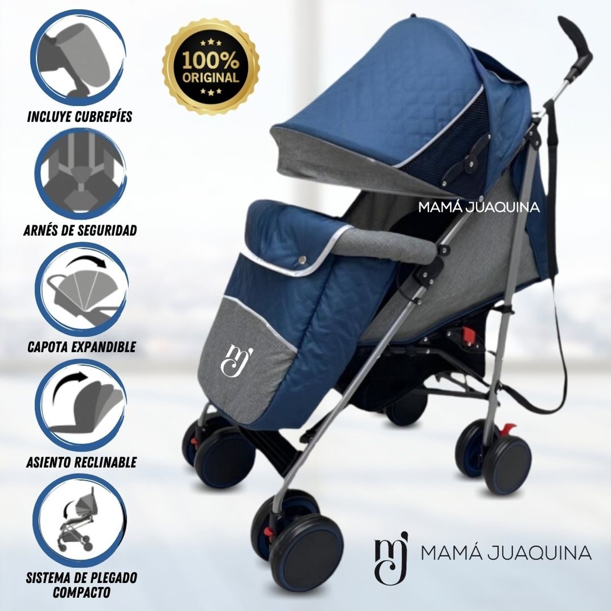 BAMBINO - Coche Bastón «BENEDETTI» Edición Limitada Blue