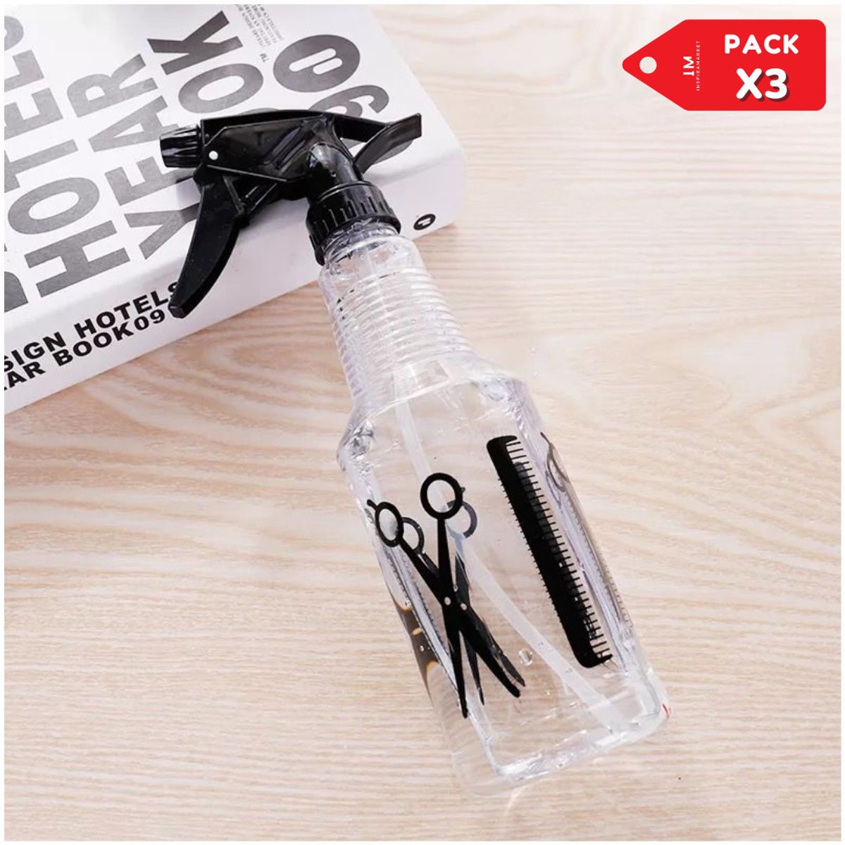 INSPIRA MARKET - Spray multiusos peluqueria rociador de agua PACK X3