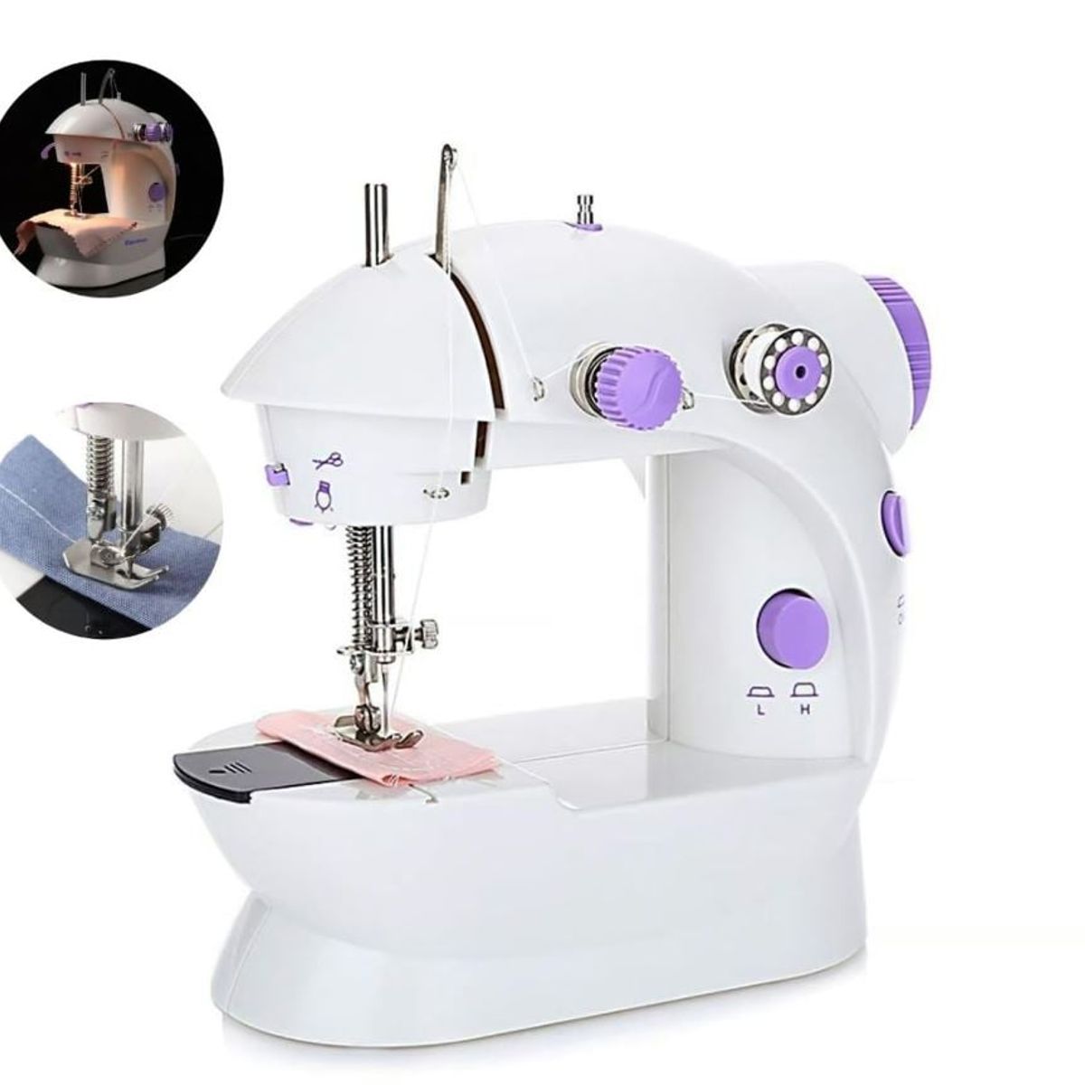 GENERICO - Mini maquina de coser  4 en 1 - electrica y portátil