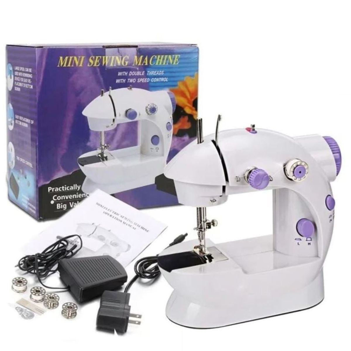 GENERICO - Maquina Mini de coser 4en1 Electrica-Portátil