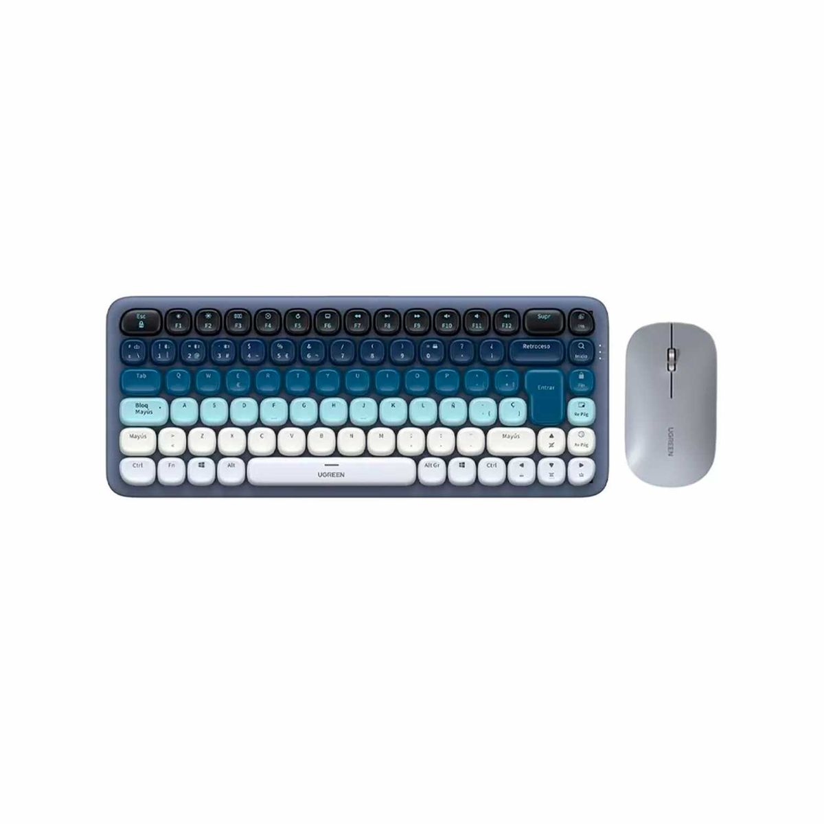 UGREEN - Teclado Mechanical+Mouse Ugreen Wireless 2.4Ghz+Bt 5.0 Blue-Mod 25179